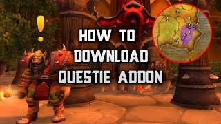 How To Download Questie Addon Classic World Of Warcraft Burning Crusade [upl. by Aisnetroh114]