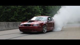 Killing the Goodyear Eagle F1s  2004 Ford Mustang GT Burnout [upl. by Anelav]