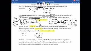 Chapter 7 Interest Rates and Bond Valuation Extra Practice Video Solutions [upl. by Assiral576]