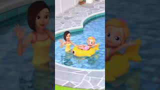 Kids try to Swimming poem for kids animation cute trending [upl. by Der]