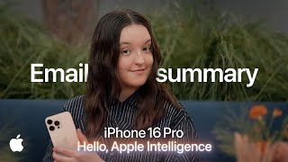 Apple Intelligence  Email summary  iPhone 16 Pro [upl. by Domeniga]