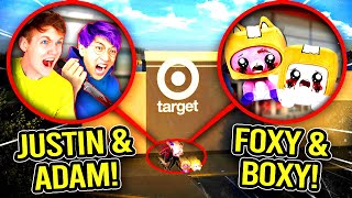 I FOUND REAL LANKYBOX FOXY amp BOXY DOLLS RUNNING AROUND TARGET JUSTIN amp ADAM ATTACKED [upl. by Angle425]