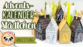 Adventskalender Städtchen  Bastel Anleitung mit PDF  Plotterdatei DEUTSCH [upl. by Stockwell908]