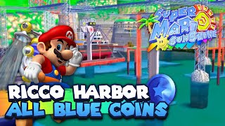 All 30 Blue Coins in Ricco Harbor Guide  Super Mario Sunshine  3D All Stars Nintendo Switch [upl. by Lovash75]