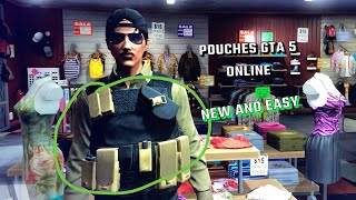 POUCHES IN GTA5 ONLINE NEW EASY WAY [upl. by Adnahsor939]