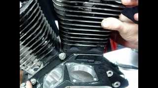 Part 032 How to install piston cylinder OEM method on a Harley vtwin SampS Revtech EVO [upl. by Burwell]