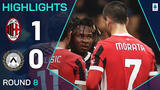 MILANUDINESE 10  HIGHLIGHTS  Chukwueze wins it for Milan  SERIE A 202425 [upl. by Aray]