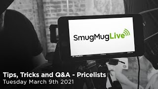 SmugMug Live Episode 75  ‘Tips amp Tricks  How to make and apply Pricelists [upl. by Naed]