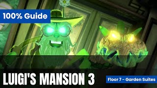 Luigis Mansion 3  Floor F7 Garden Suites  100 Walkthrough [upl. by Casavant]