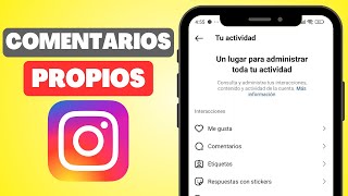 Cómo VER los COMENTARIOS que he HECHO en INSTAGRAM Tutorial Sencillo [upl. by Alyek157]