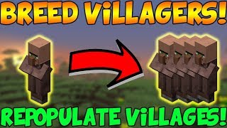 Minecraft Bedrock Villager Breeding Guide EASY Repopulate villages Breed Villagers XboxPCPS4 [upl. by Ycam]