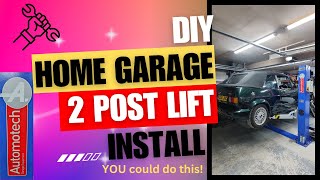 EASY 2 Post Lift Install in Home Garage [upl. by Darreg889]