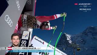 Vincent Kriechmayr  Wengen 2022 Downhill 2  1st place [upl. by Chi]