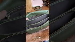 กระเป๋าสะพายหนังวัวแท้รุ่น Layers by Hatsukoi Leather Bag [upl. by Assilev111]