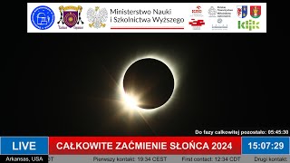 Całkowite Zaćmienie Słońca 08042024 2024 LIVE 4K  Total Solar Eclipse 04082024 2024 4K [upl. by Maffa430]