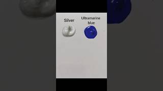 What does mixing ultramarine blue and silver make youtubeshortsacrylicpaintsilvercolorpaint [upl. by Tubb112]