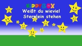 Weißt du wieviel Sternlein stehen  Kinderlieder zum Mitsingen  KIDDYBOX TV [upl. by Shara]