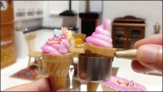 Miniature Food42 Ice cream amp CupcakeCandy powder  Cooking [upl. by Ailicec]