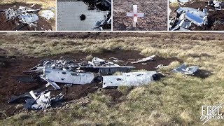 RCAF 19234 North American Sabre 2 Wreck Black Hill  Peak District [upl. by Nylirahs997]