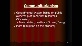 Gov 407  Communitarianism [upl. by Moira]