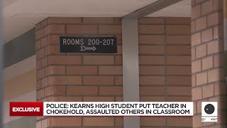 Police Student put teacher in chokehold attacked others in Kearns High classroom [upl. by Lanctot163]