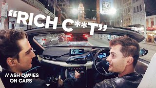 Crazy reactions driving a BMW i8 Roadster through the city  Ash Davies on Cars [upl. by Celeski]