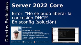 Definir IP en Server Core cuando falla sconfig [upl. by Anerahs158]