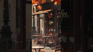 Autumn Ambience Outside the Cafe and Soft Smooth Jazz 🍁 Morning Jazz for working and studying 🎶 [upl. by Abbe]