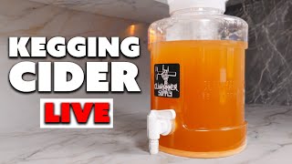 Kegging and Quick Carbonating Hard Cider  LIVE [upl. by Edana56]