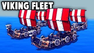 VIKING INVASION FLEET vs Pirate Ships Besiege Multiverse Multiplayer Gameplay Funny Moments Ep 2 [upl. by Naiva952]