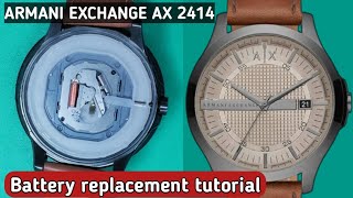 How to change the battery Armani Exchange AX2414 watch [upl. by Loomis]