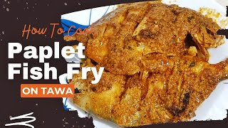 How to make paplet Fish fry Pomfret Tawa FryFish Fry Recipe on Tawa Deccan DarbarFish Fry Recipe [upl. by Qulllon]