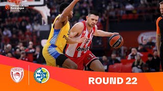 OlympiacosMaccabi  Round 22 Highlights  202324 Turkish Airlines EuroLeague [upl. by Ennaimaj]