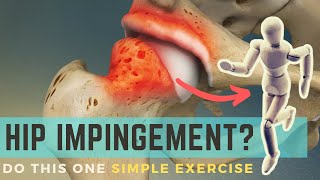 One Highly Effective Hip Impingement Exercise Femoroacetabular Impingement  FAI [upl. by Enahpad769]