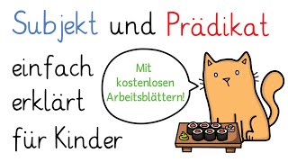 Subjekt und Prädikat  Satzglieder bestimmen Grundschule [upl. by Htenay358]