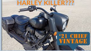 2021 Indian Chief Dark Horse Vintage HONEST REVIEW 4k Test Ride Detailed [upl. by Keemahs]