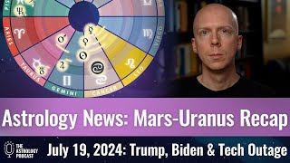 Astrology News MarsUranus Recap Trump Biden amp Tech Outage [upl. by Nahtan]