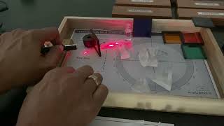 How To Use E Abron 5 Red Laser Pens Study kit with optical accessories board filters Abron [upl. by Kurtzig938]