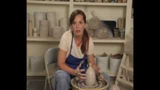 Danielle  The Clay Lady  Throwing Large Pieces on the Pottery Wheel Lidded Jar  Planter [upl. by Etteniotna586]