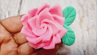 Easy flower polymer clay  Clay flower [upl. by Arriet]