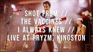 SHOT FROM  THE VACCINES  I ALWAYS KNEW  LIVE AT PRYZM KINGSTON 2024 [upl. by Yusuk]