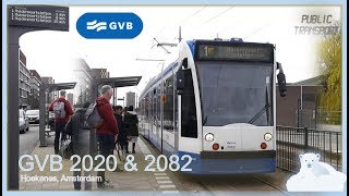 🚊 Tramlijnen 1 Siemens Combino kruisen elkaar bij Hoekenes Amsterdam [upl. by Obe533]