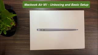 MacBook Air M1  Unboxing and Basic Setup  2023 [upl. by Menashem]