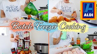 ALDI BATCH COOK WITH ME  Save Money amp Time Freezer Storage Aldi Meals Pregnancy Prep 2021 [upl. by Hoehne]