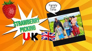 Strawberry Picking Day In UK  Family Fun Time  Farm Tour 2024  Wymeswold Fruit Farm Leicester [upl. by Ramahs12]