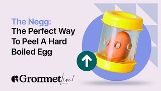 Negg Egg Peeler Makes Peeling a HardBoiled Egg as Easy as Shaking It  Grommet Live [upl. by Rebak516]