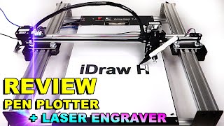 REVIEW amp TUTORIAL  iDraw H Pen Plotter with Laser Engraver by UUNA TEK® XY Drawing Machine [upl. by Hakym417]