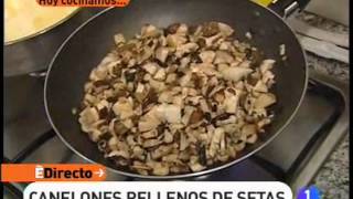 Receta de Canelones rellenos de setas ED [upl. by Germayne515]