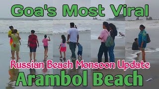 Arambol Beach Goa  Russian Beach  Goa Night Life  Most Famous amp Beautiful Beach  True vlogs [upl. by Merilee]