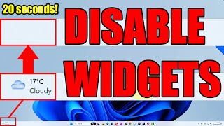 How to Disable Widgets in Windows 11 [upl. by Riker]